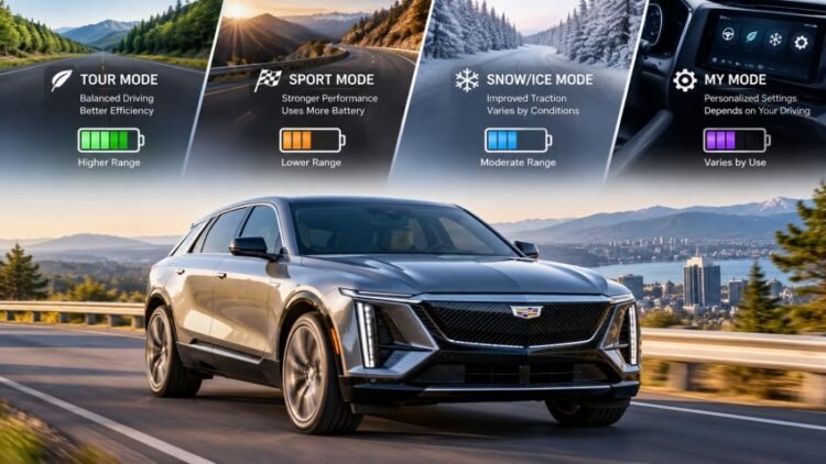 Do the Driving Modes in Cadillac LYRIQ Affect Range or Battery Usage